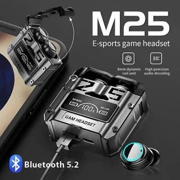 M25 TWS Wireless Headphones Earphones Bluetooth Touch Control Noise Reduction Stereo Waterproof Earbuds Headsets