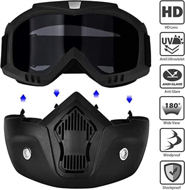 2-in-1 Detachable Goggle Bike Mask