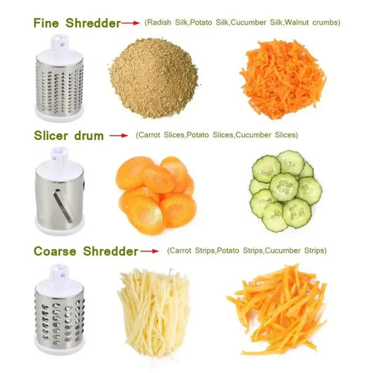 TableTop Drum Grater Chopper Cutter & Slicer