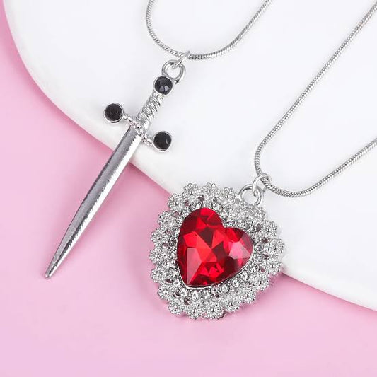 Heart & Sword Necklace💖👩‍❤️‍👨 Couple Necklace