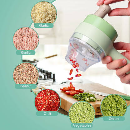 4-in-1 Electric Vegetable Chopper Rechargeable