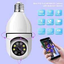 Wireless Wifi LED Bulb Security Camera 360 Degree